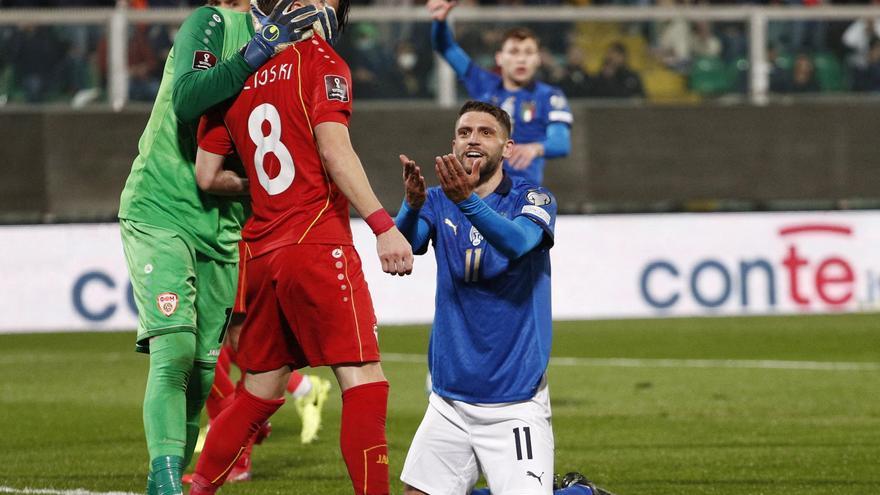 Un gol del exmallorquinista Trajkovski elimina a Italia en la repesca del Mundial de Catar