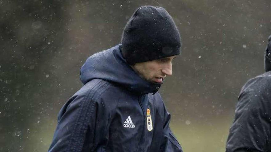 Fabbrini se retira del entrenamiento de ayer.