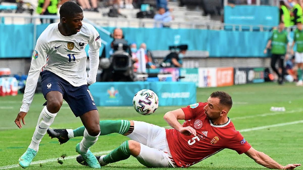 Dembélé durante el partido contra Hungría