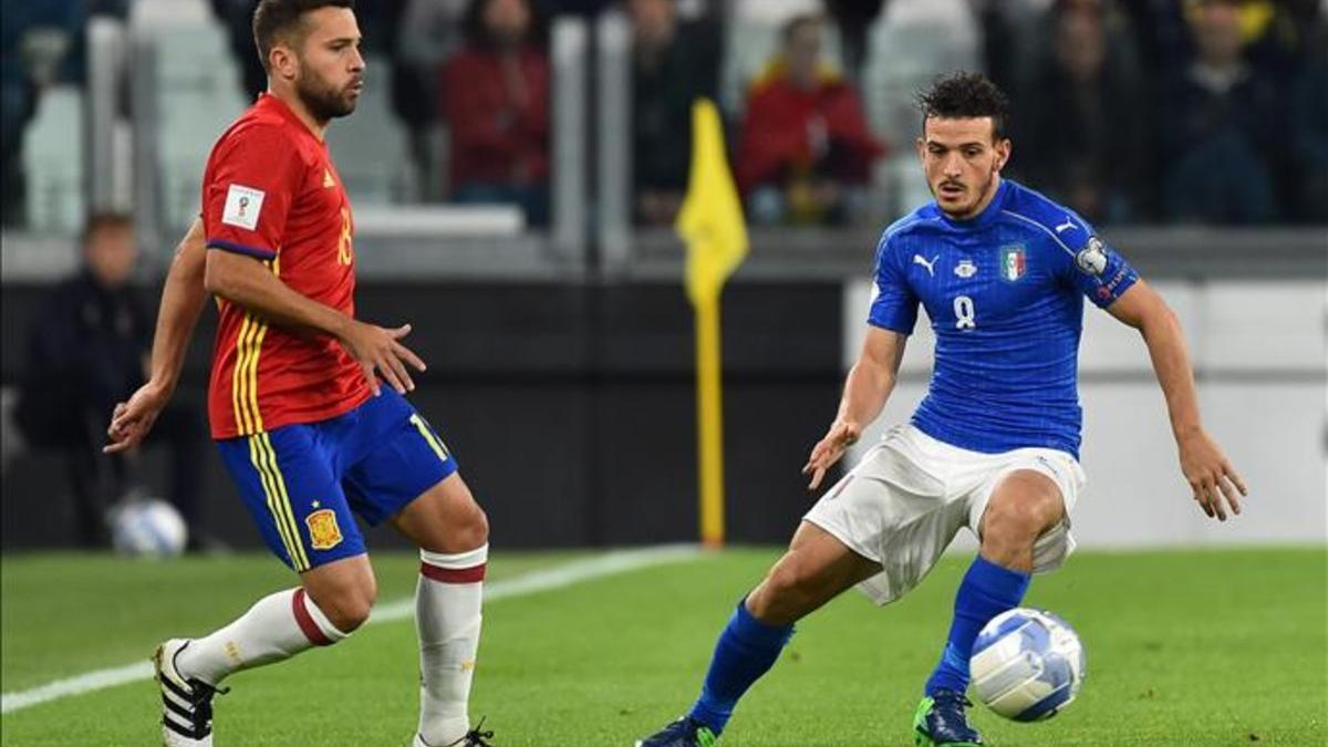 Jordi Alba ha sido titular frente a Italia