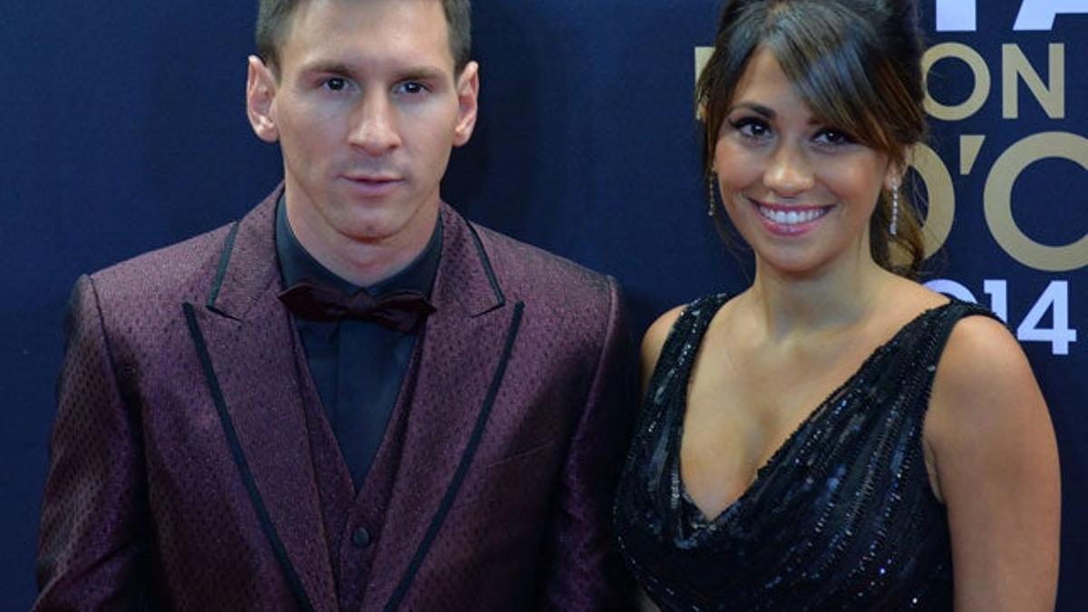 Lionel Messi y su novia, Antonella Raccuzzo en la gala del Balón de Oro