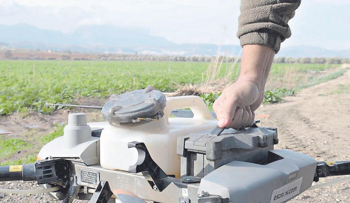 Detalle de uno de sus drones.