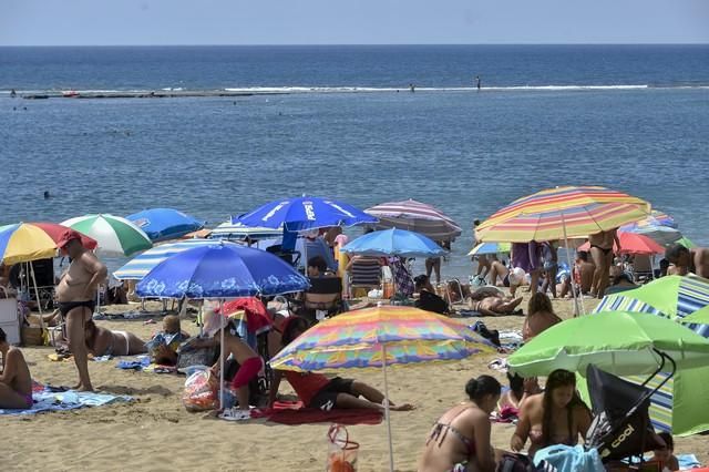 Día de playa en Las Canteras, agosto 2017