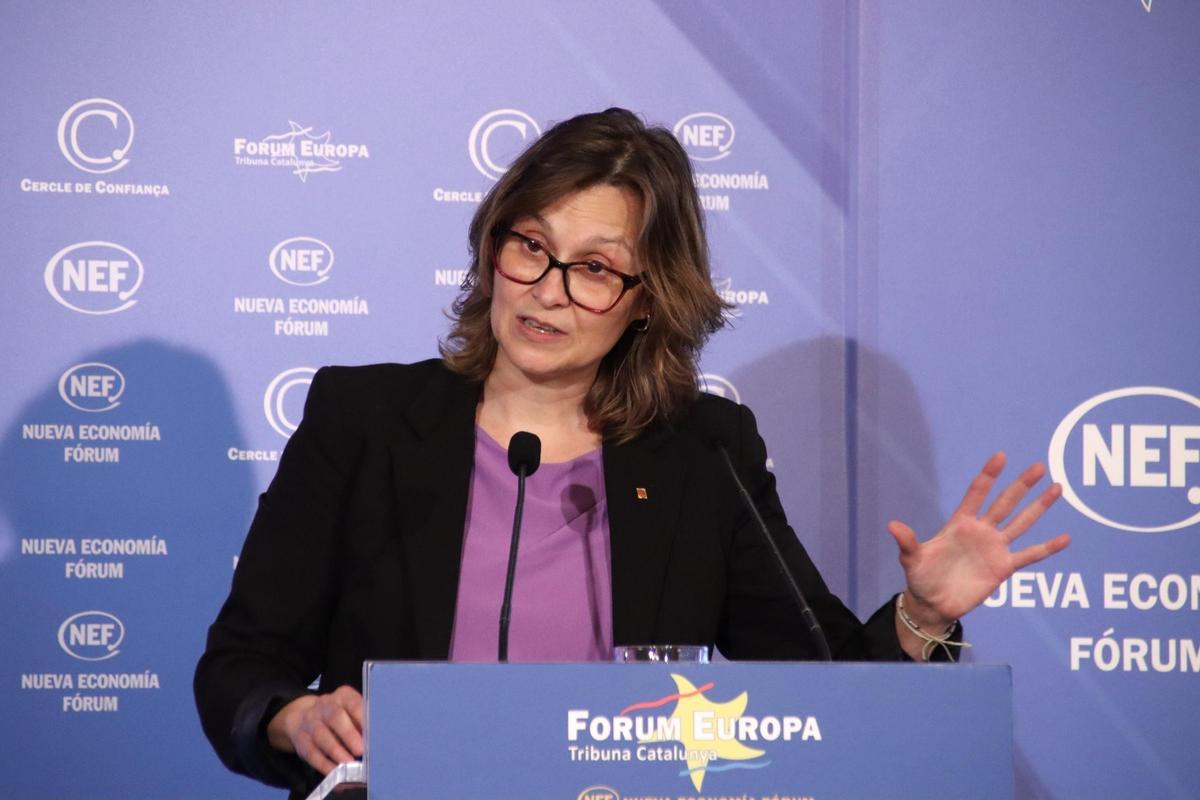 La consellera de Exteriors, Meritxell Serret, en el Tribuna Catalunya