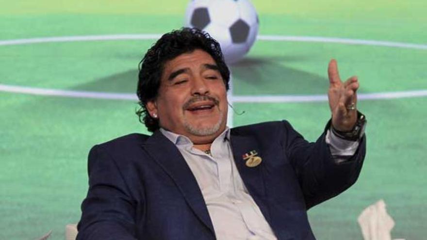 Maradona, en una de sus últimas apariciones públicas.