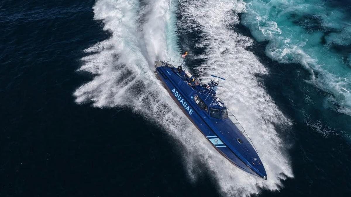 La patrullera «Audaz VIII», fabricada por Rodman Polyships para Aduanas.