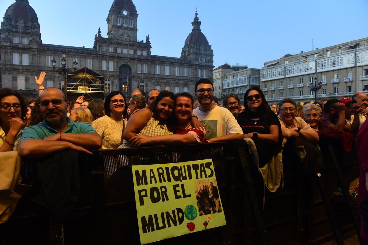 Accidentado concierto de Luz Casal para abrir las fiestas de María Pita en A Coruña