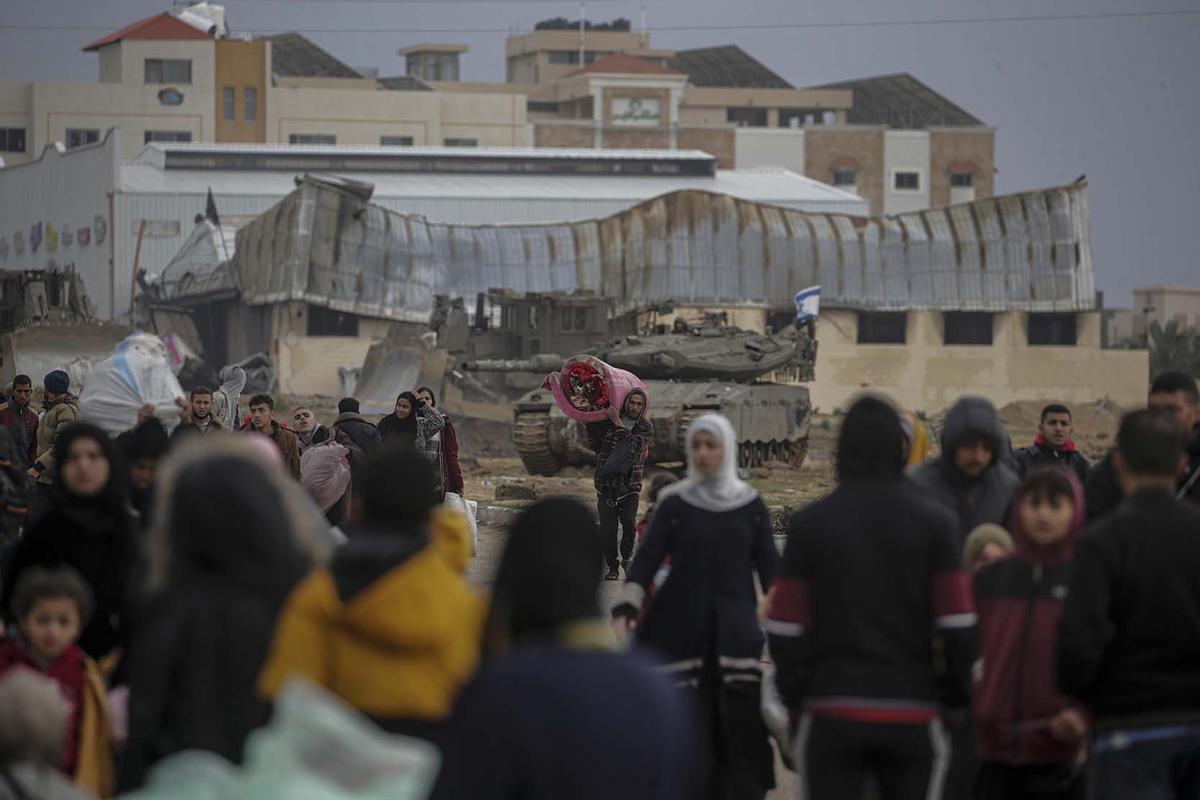 Éxodo palestino, de Khan Yunis a  Rafah