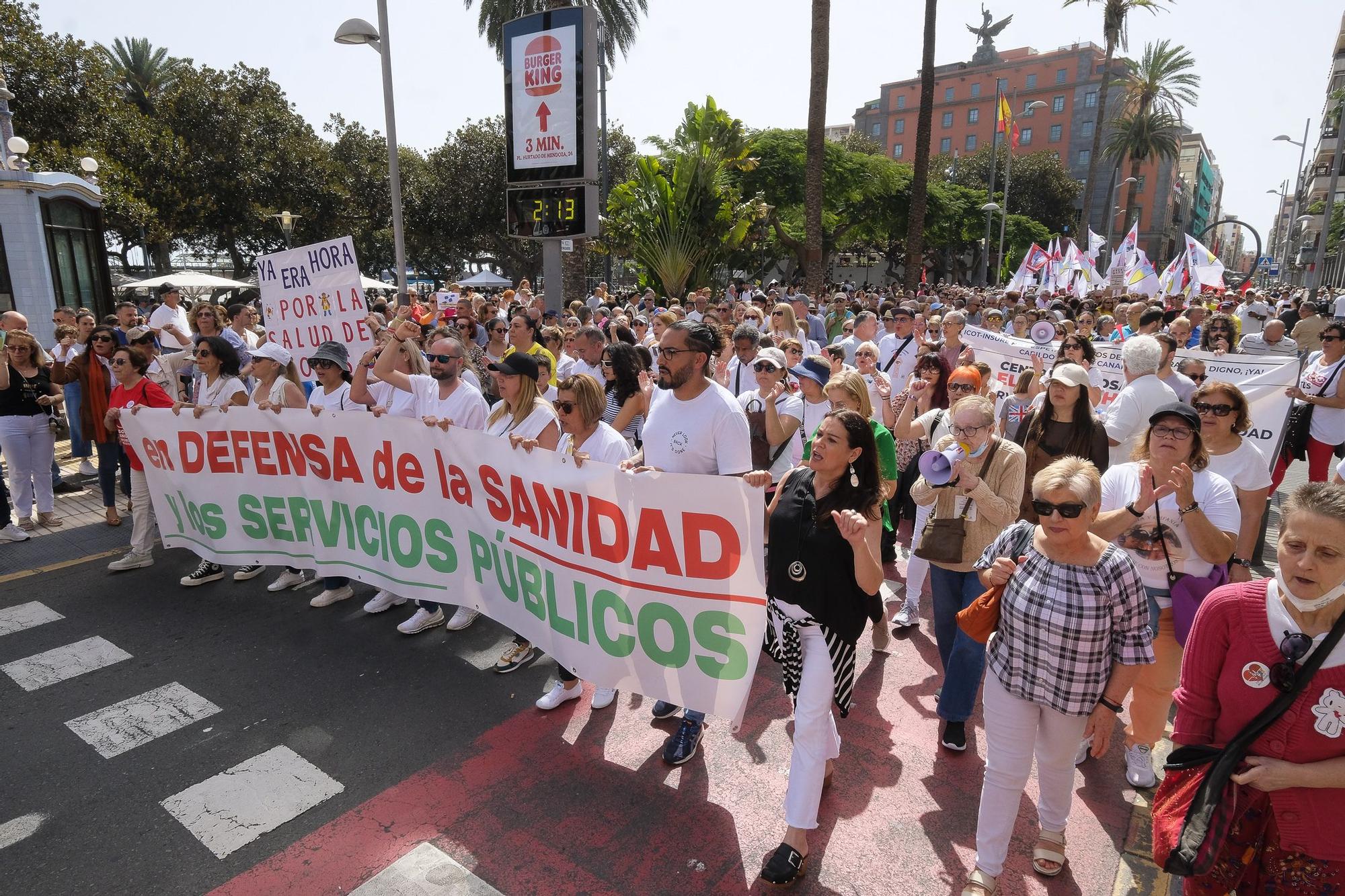 Manifestación en Gran Canaria en defensa de la sanidad pública