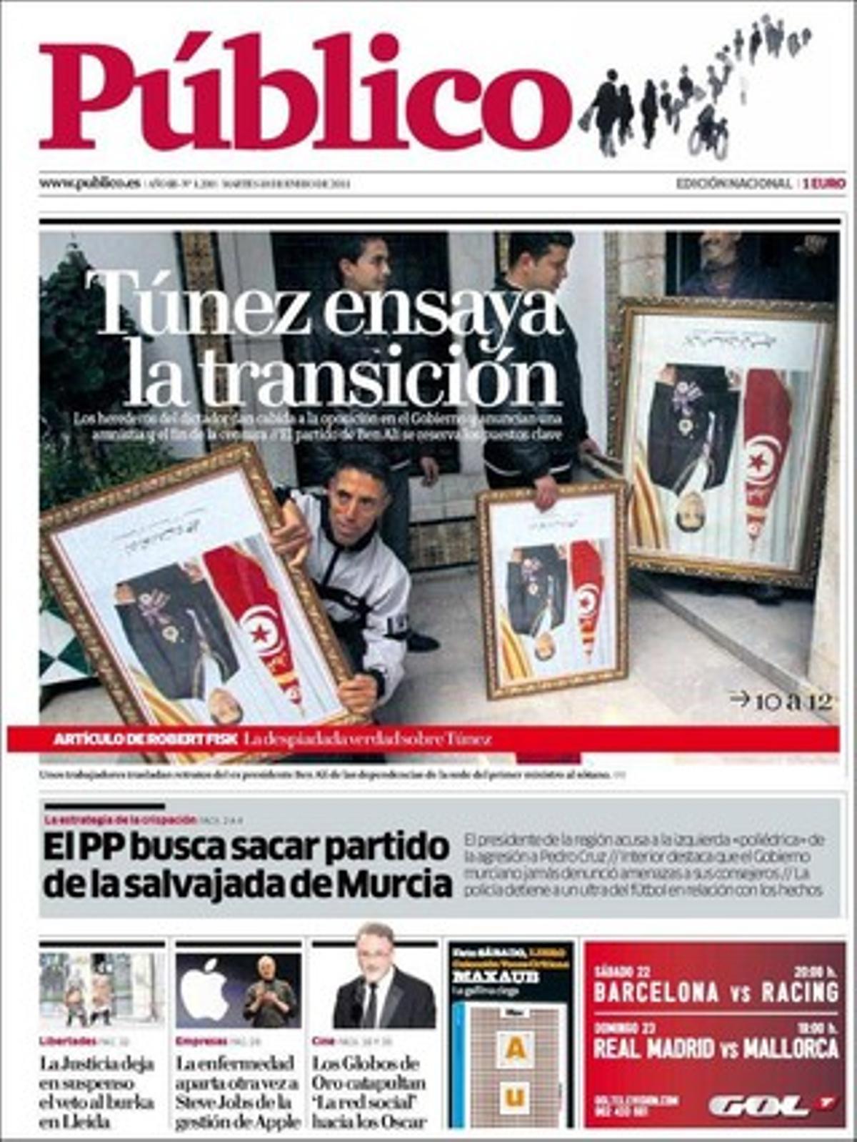 ’Público’ destaca que el PP vol canviar els pilars del model autonòmic i que el PSC rebutja la retallada vingui d’on vingui. També que PSOE i PP indulten els seus dos últims càrrecs condemnats pels tribunals, i que les condemnes judicials per violència sexista eludeixen la sort dels menors.