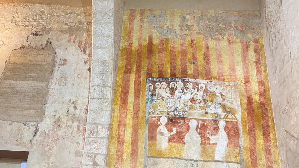 Mural de la Última Cena descubierto en la ermita de Carcaixent.