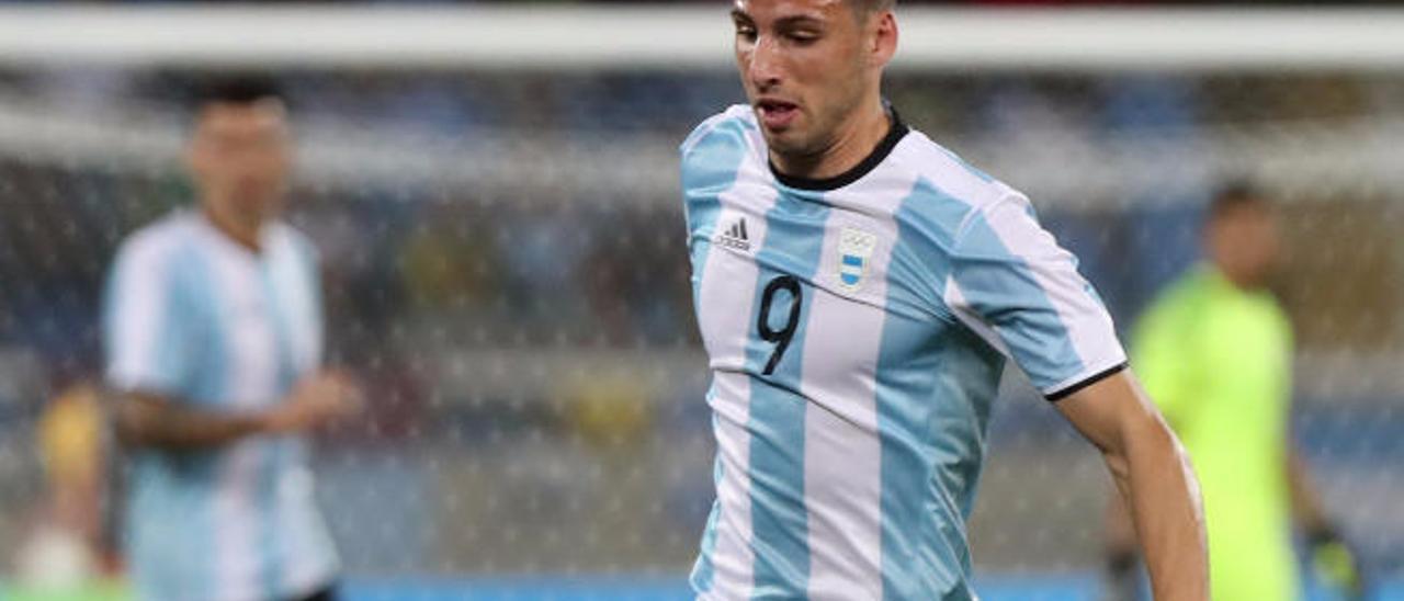 Jonathan Calleri, durante los Juegos Olímpicos con la camiseta de Argentina.