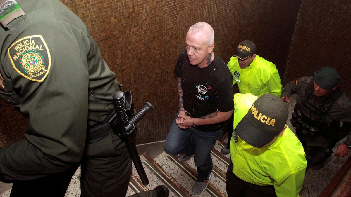 Jhon Jairo Velasquez, alias 'Popeye', sicario de Pablo Escobar, durante su detención.