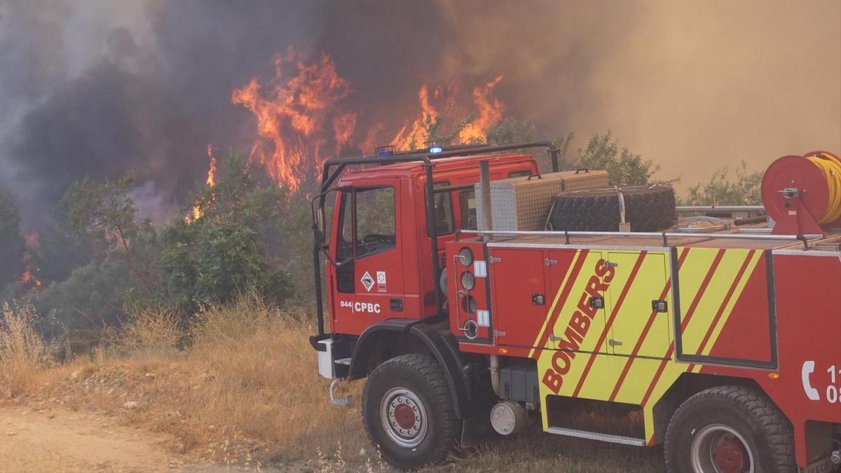 Imagen de archivo del último incendio forestal en Caudiel