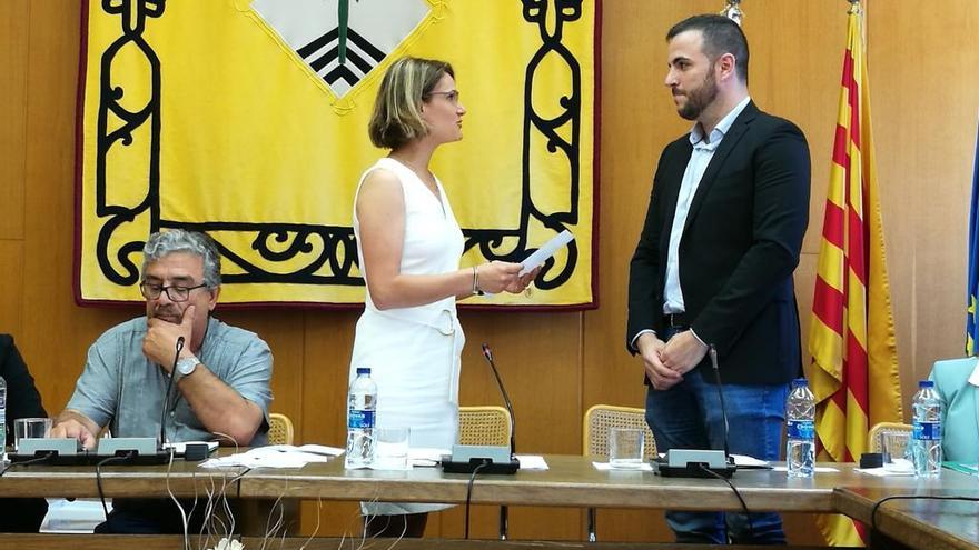 El nou alcalde de Súria, Albert Coberó, en el moment de prometre el càrrec