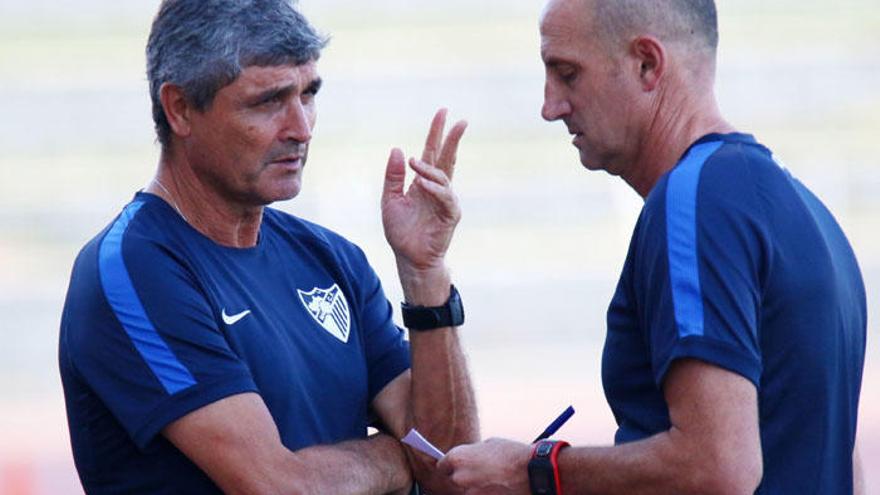 Juande Ramos, con su ayudante José Gómez.