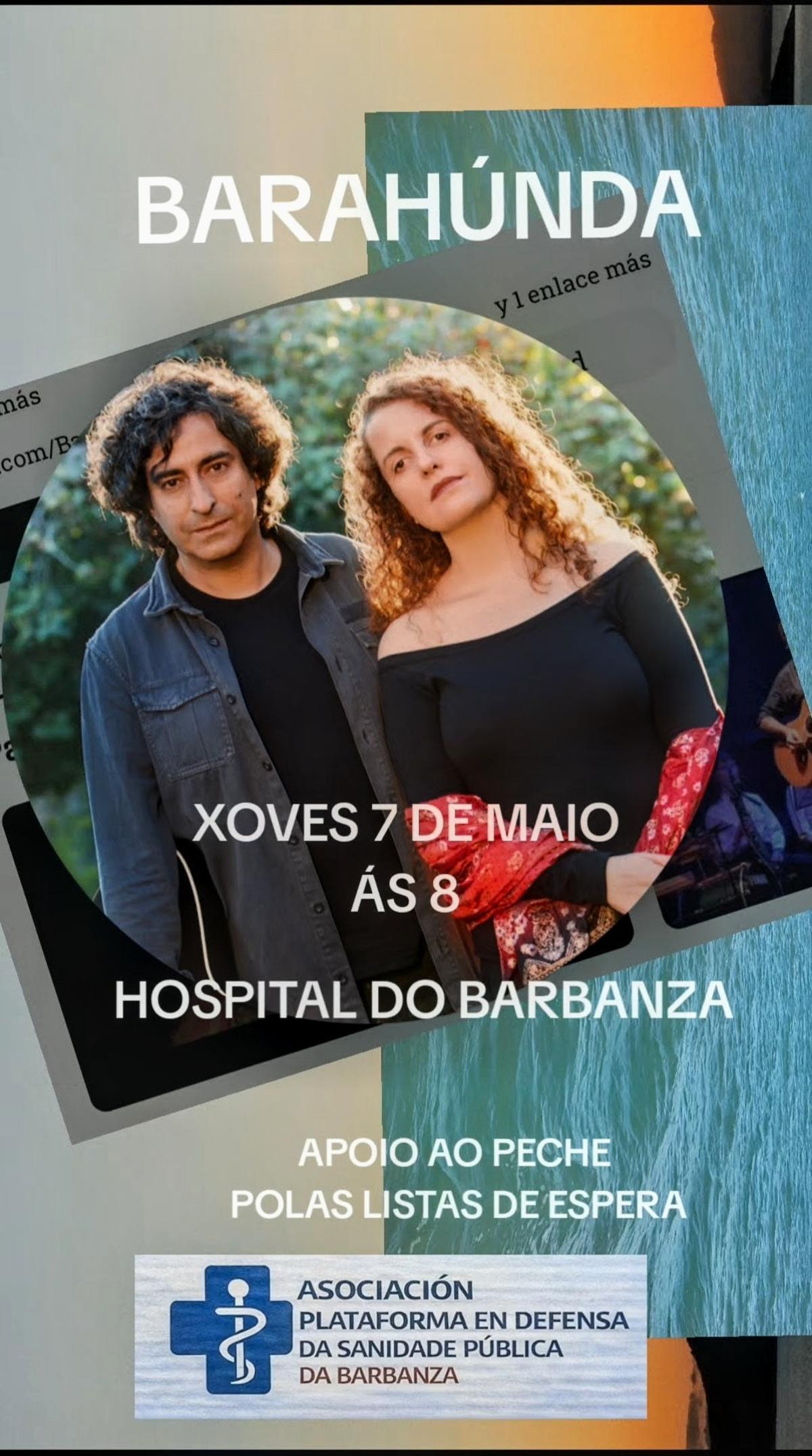 O dúo Barahunda actuará o xoves ás 20.00 horas.