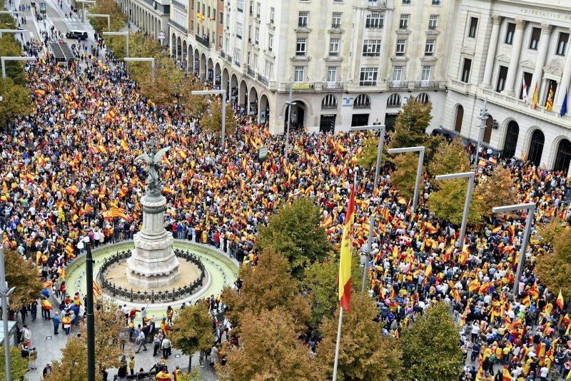 Manifestación contra el 1-0 en Zaragoza