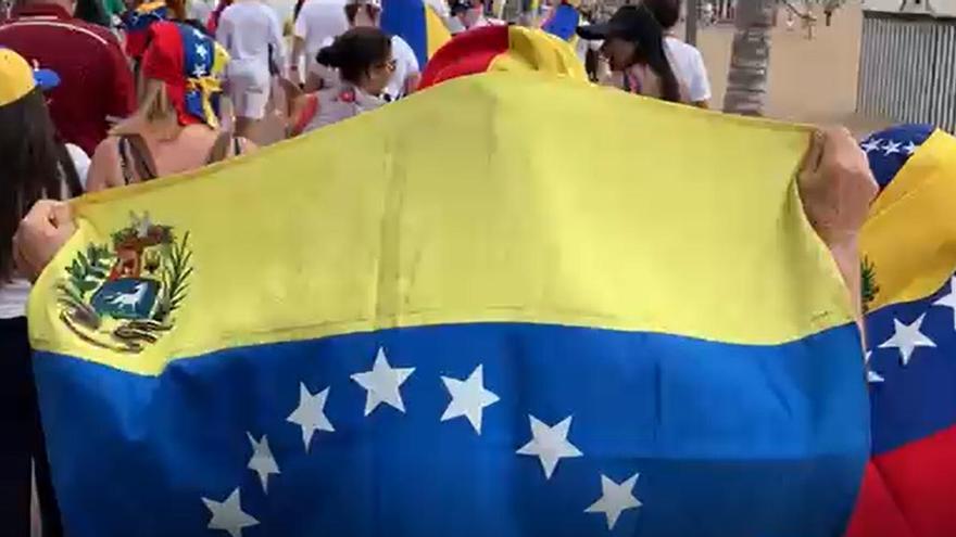 Marcha por Venezuela en Las Palmas de Gran Canaria.