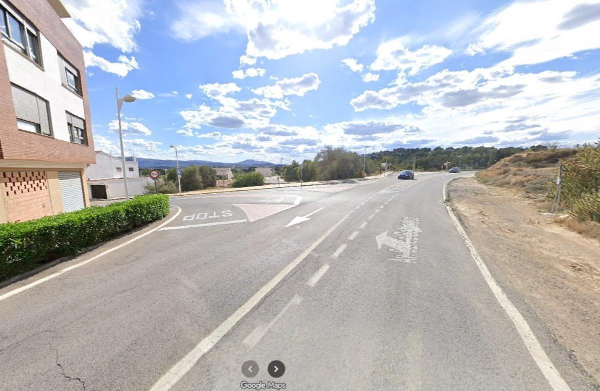 Zona donde se ubicará la nueva rotonda a la entrada de Montserrat que evitará cruces peligrosos.