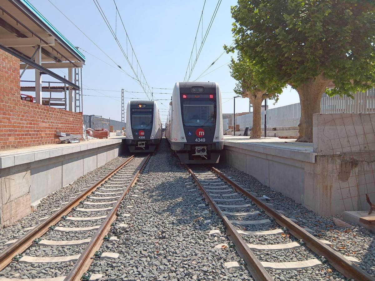 Pruebas de carga del metro entre Picanya y Paiporta.