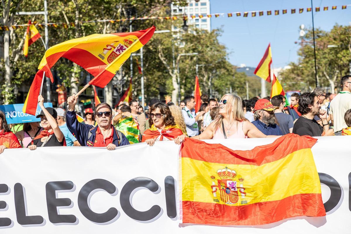 Manifestación por el 12-O en Barcelona