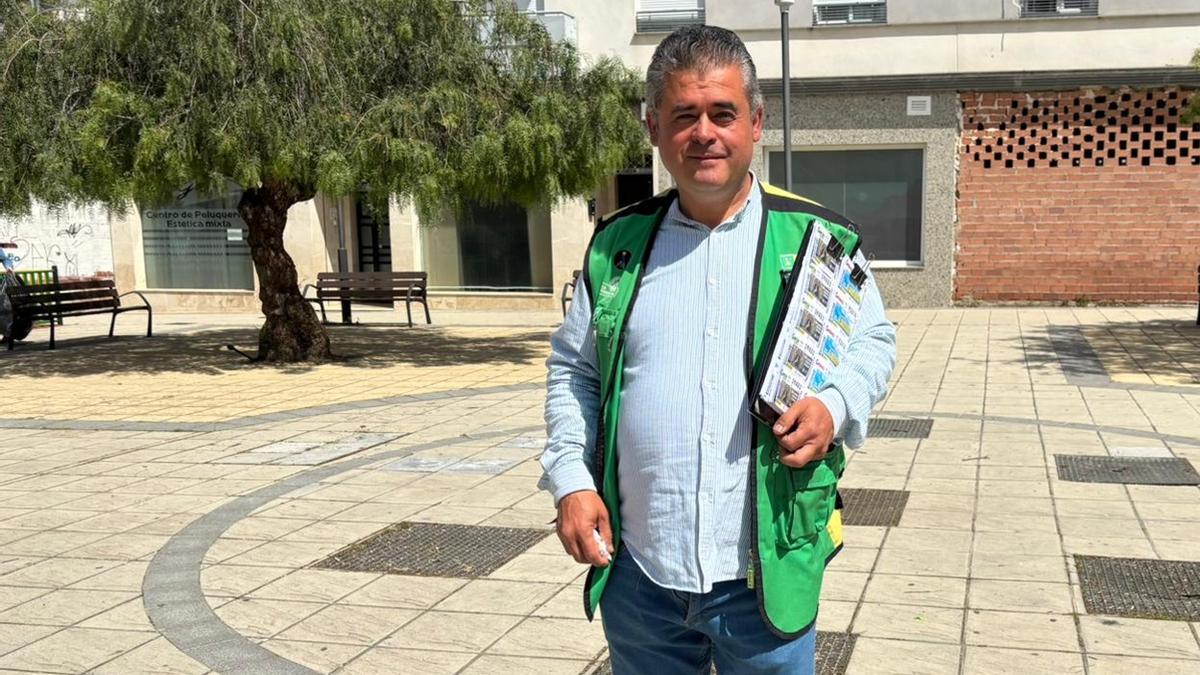 El vendedor de la ONCE en Pozoblanco Juan Manuel Torres.