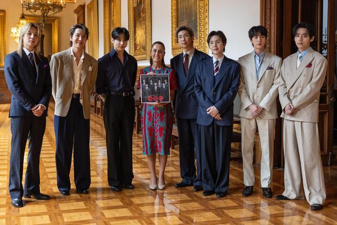 BTS comparte un vídeo de su recorrido por Palacio Nacional y saludo a Claudia Sheinbaum
