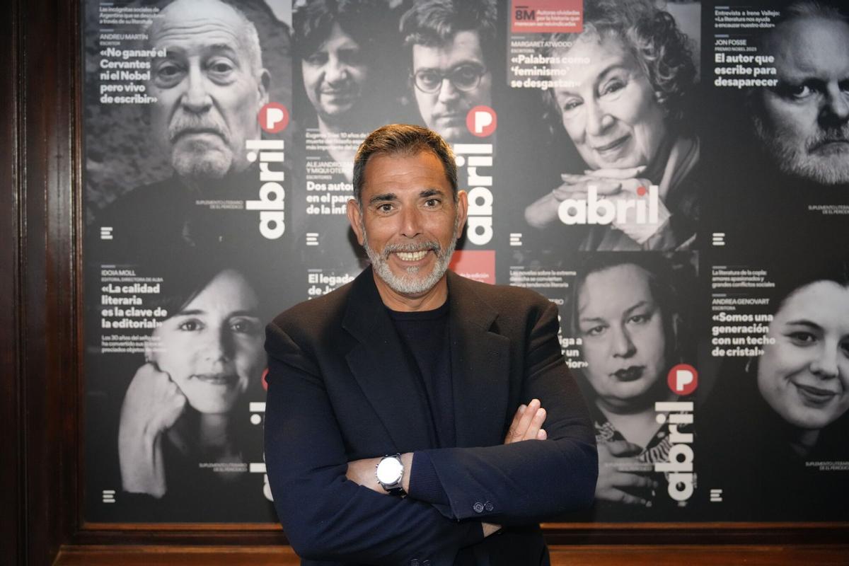 Víctor del Árbol en la fiesta literaria de Abril el pasado Sant Jordi.