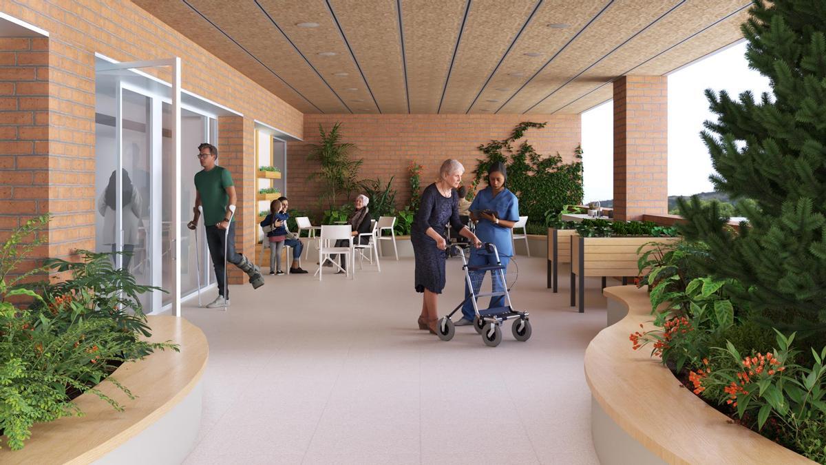 Imatge simulada del nou espai a l'Hospital d'Igualada