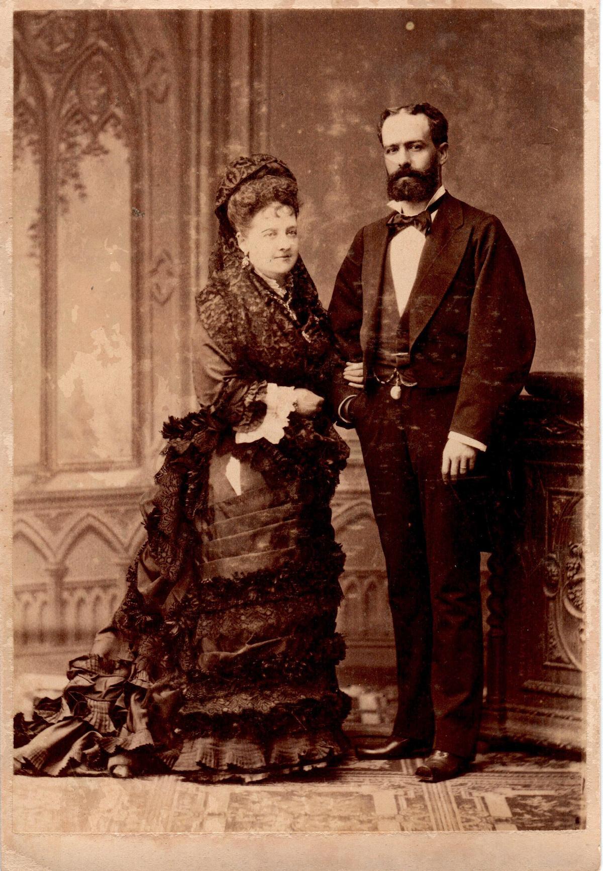 Elisa Martínez del Campo y Obregón y su marido, Leopoldo Werner Wolf.