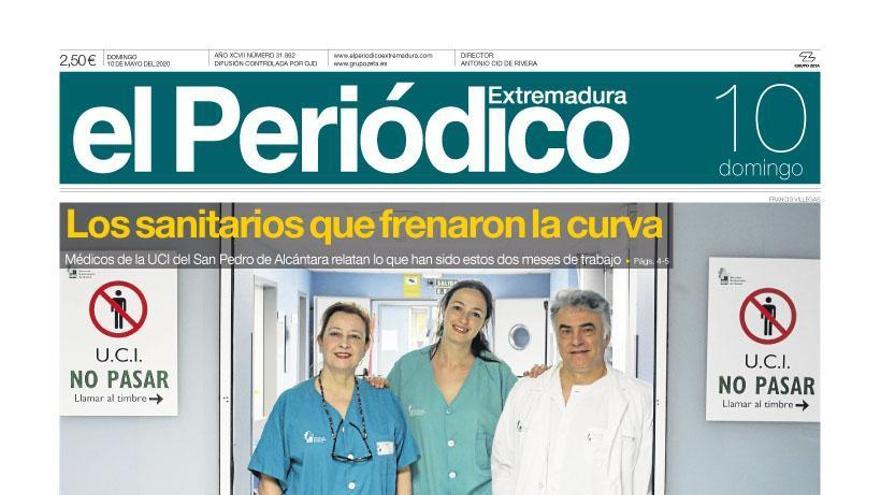 Esta es la portada de EL PERIÓDICO EXTREMADURA correspondiente al día 10 de mayo del 2020