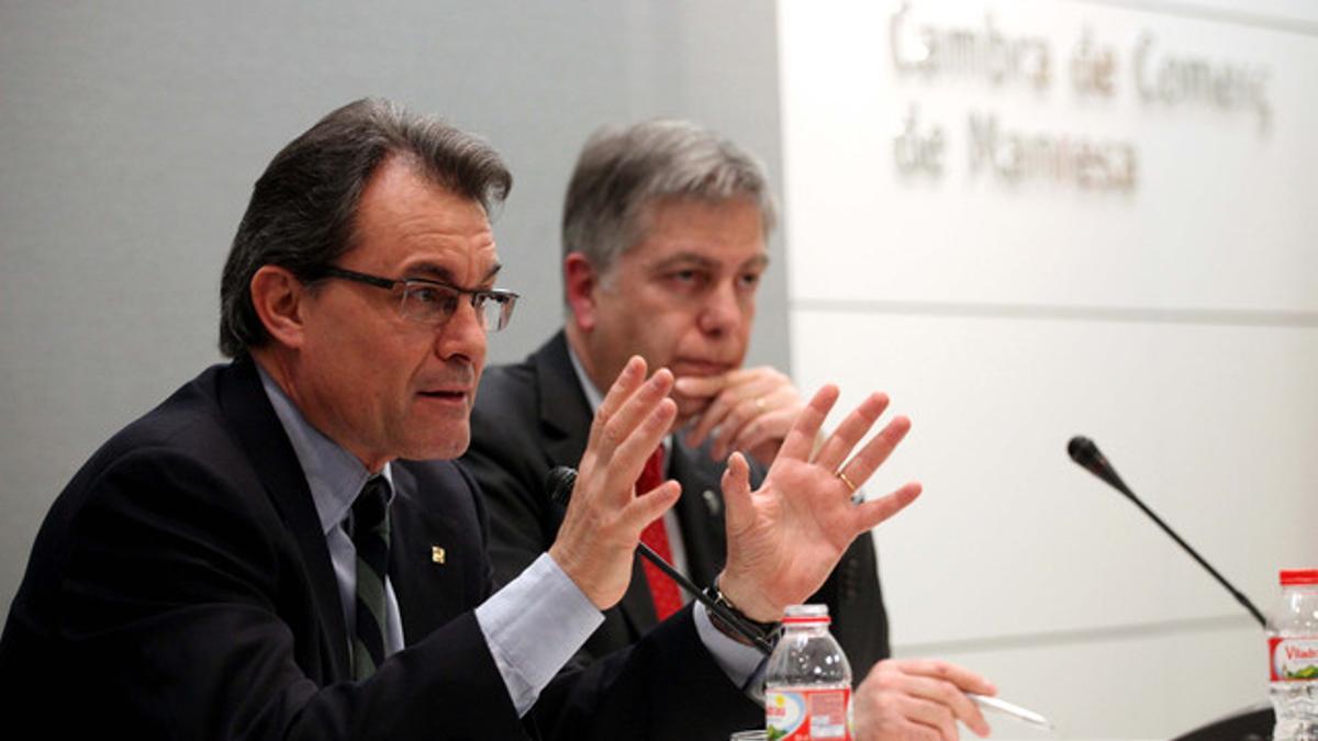 Artur Mas, durante las jornadas empresariales en Manresa.