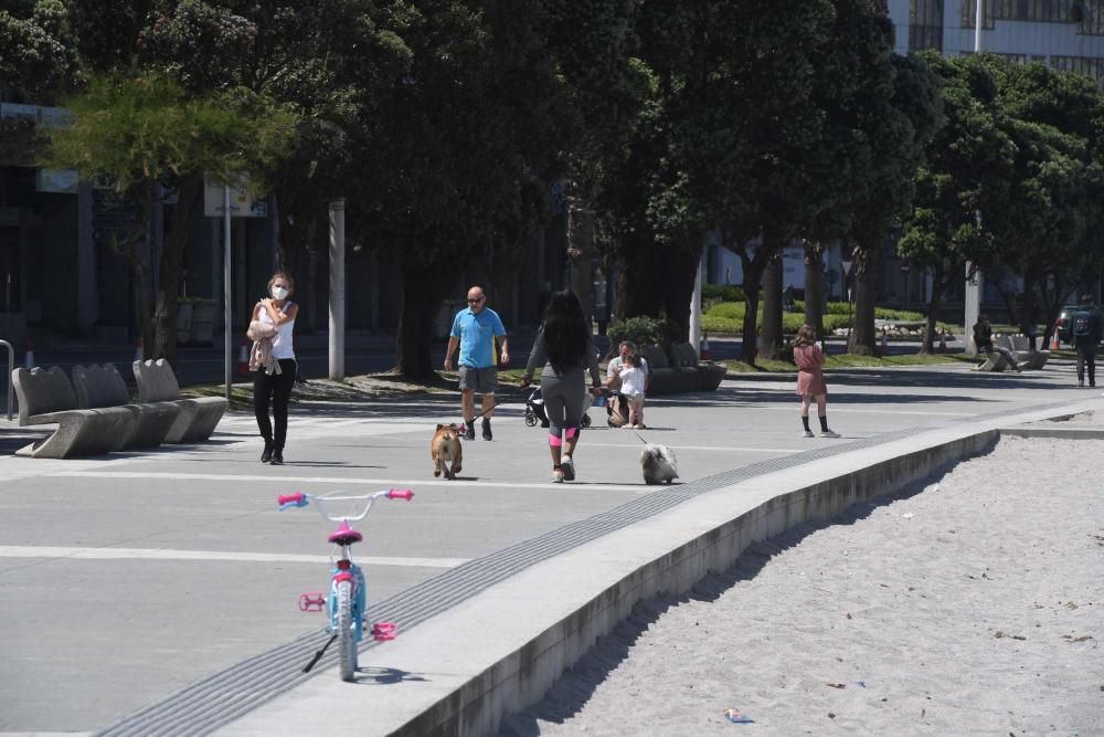 El buen tiempo acompaña la desescalada en A Coruña