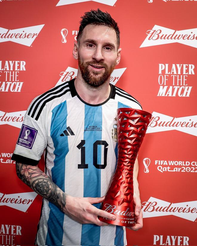 Leo Messi, MVP del partido de octavos ante Australia tras su exhibición con gol incluido