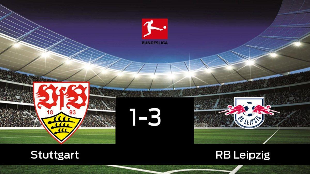 El RB Leipzig derrotó al Stuttgart por 1-3