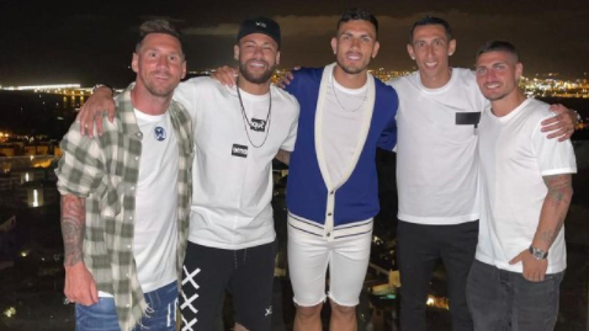 Messi, junto a Neymar, Paredes, Di María y Verratti