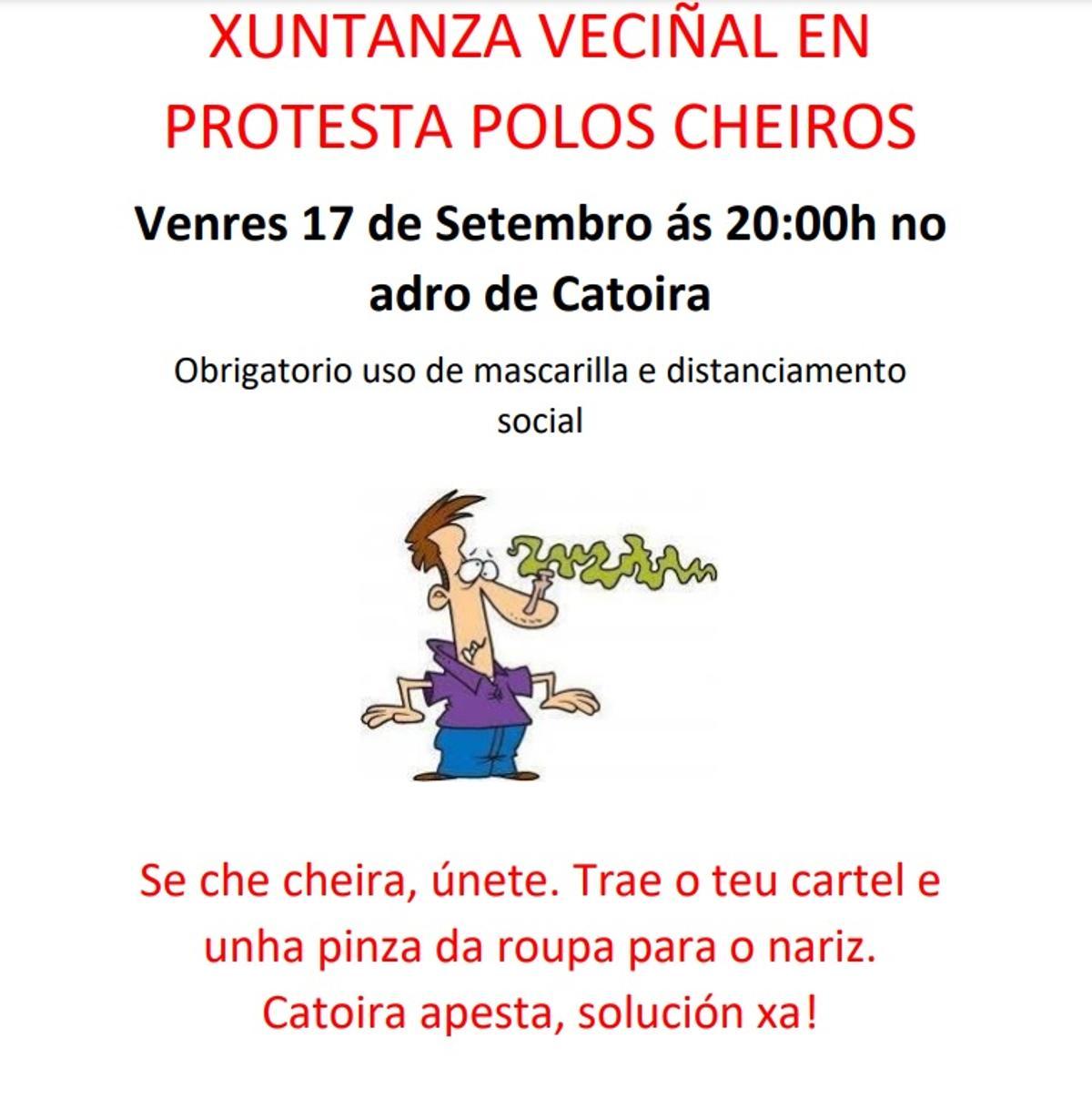 El cartel que llama a la protesta ciudadana.