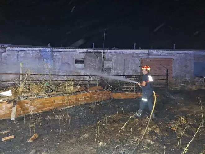 GALERÍA| Incendio de madrugada en Villalpando