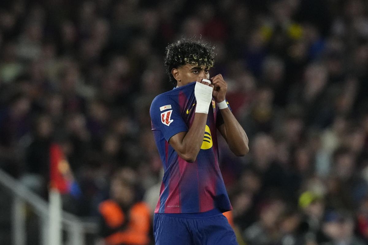 Lamine Yamal, durante el Barça-Celta