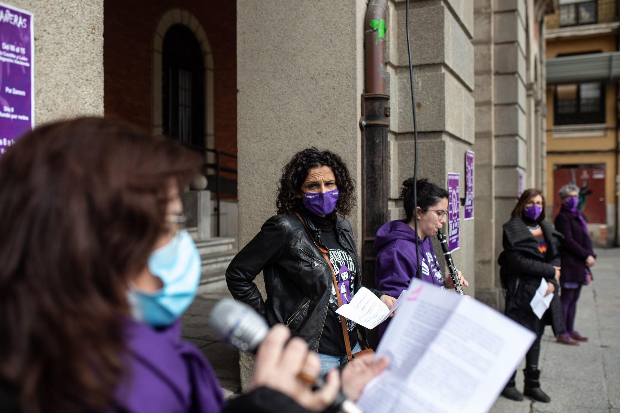 GALERÍA | Concentración de la Asamblea de Mujeres por el 8M en Zamora