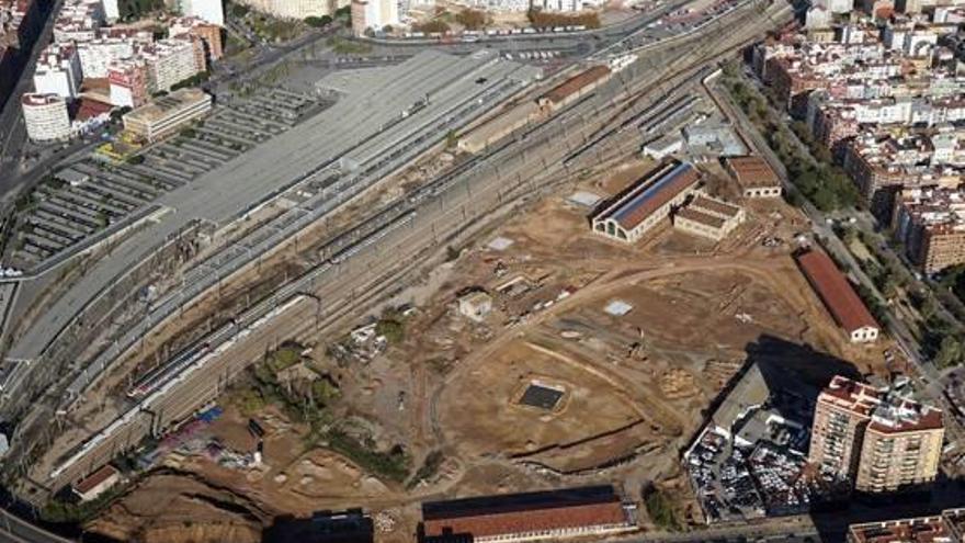 Panorámica del Parque Central con la primera fase del parque ya en obras.