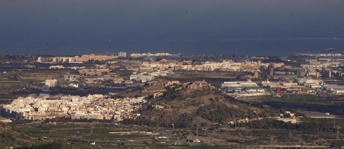 Vista de Sagunt, el Port y Canet d'en Berenguer.