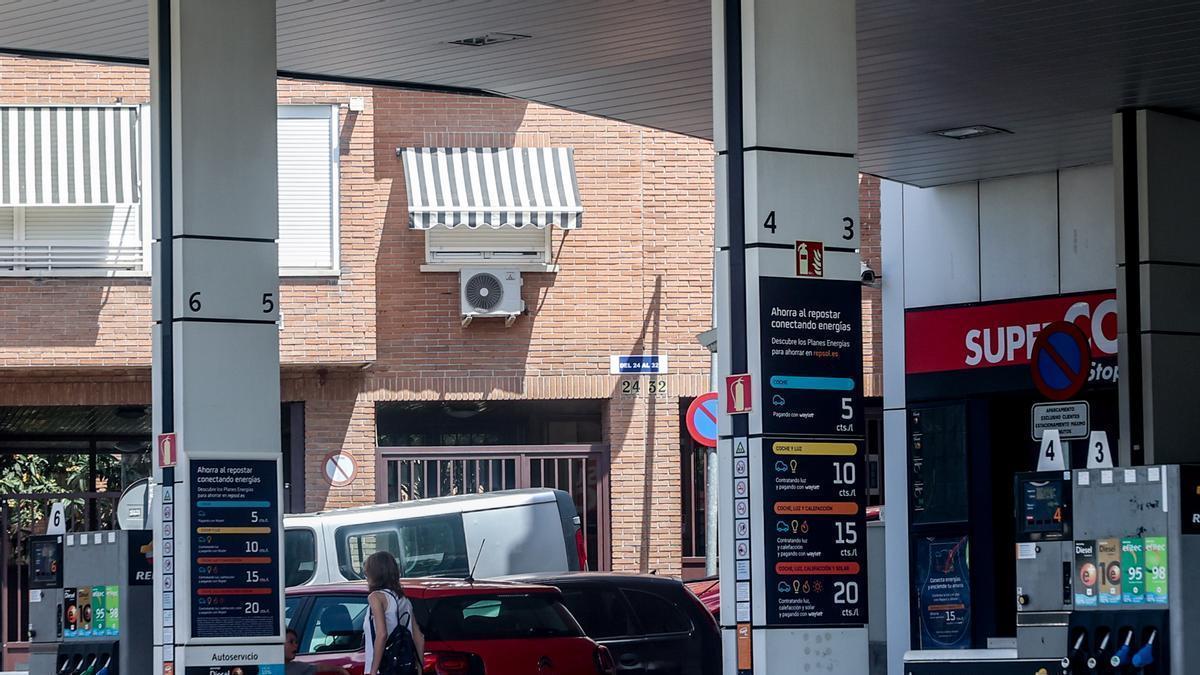 Vista de una gasolinera
