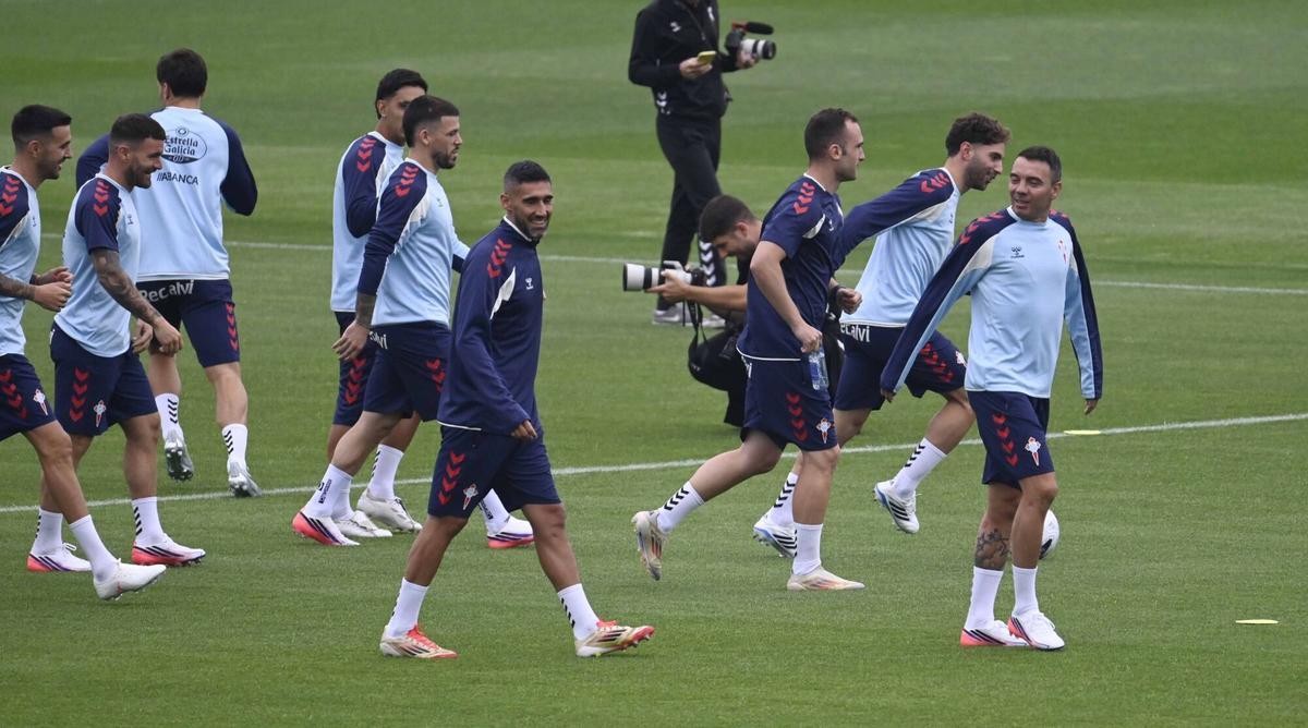 Segundo entrenamiento de pretemporada del Celta en la Cidade Deportiva Afouteza