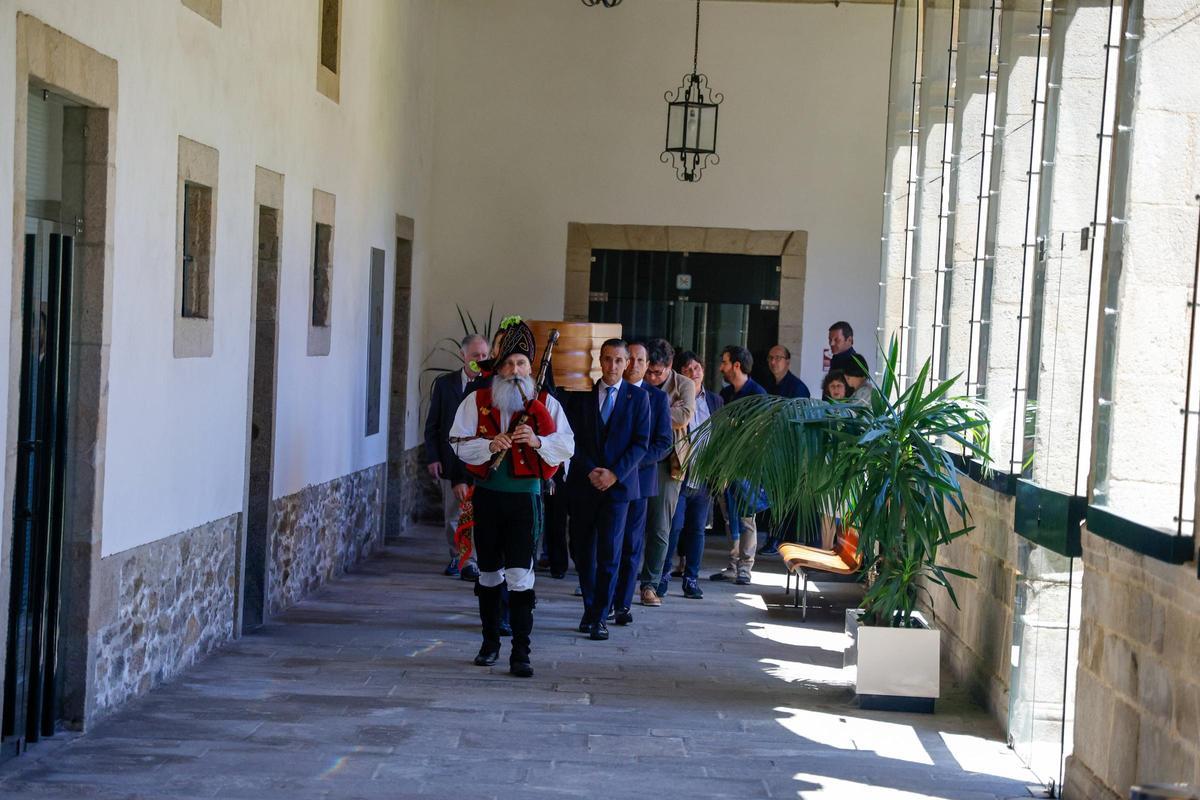 Acto de homenaje a Justo Beramendi en el Museo do Pobo Galego