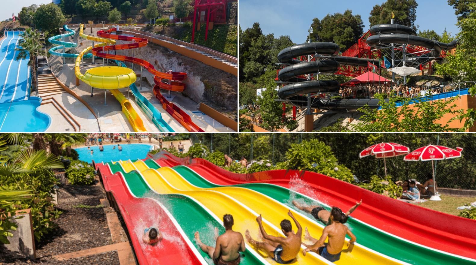 Atracciones parque acuático de Amarante.