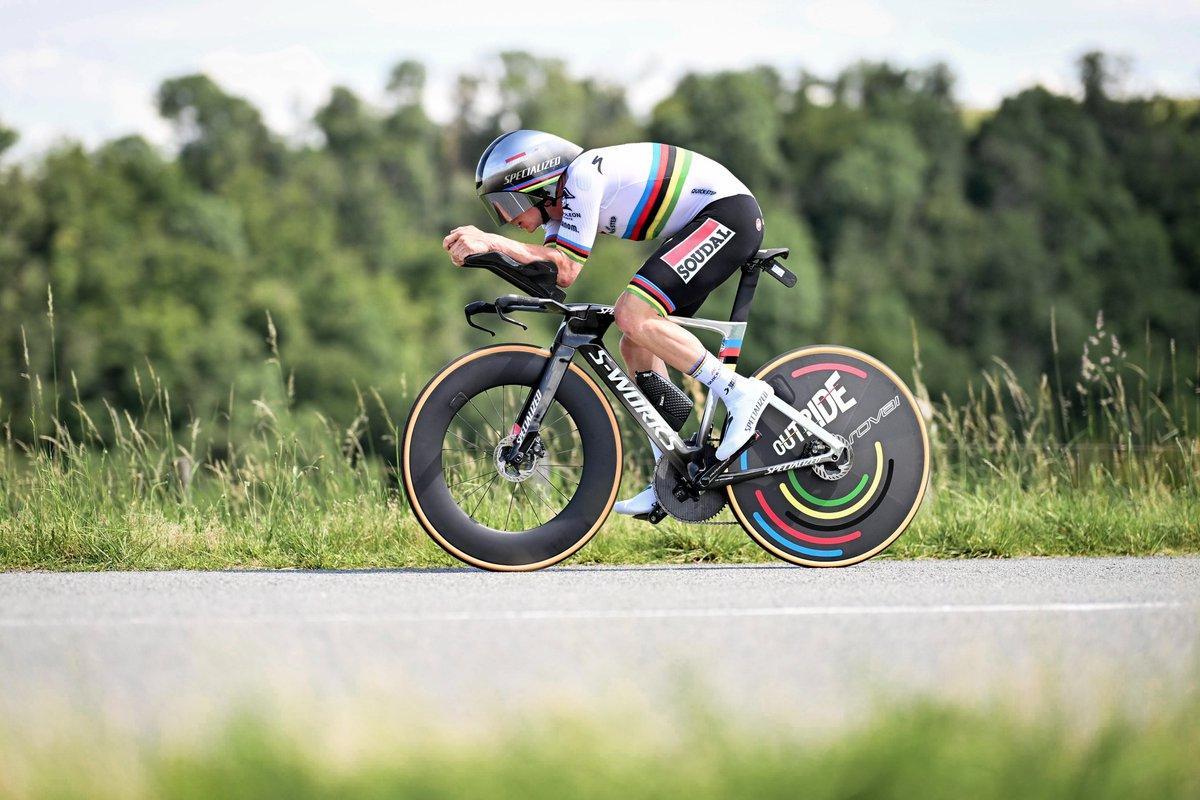 Remco Evenepoel, durante la contrarreloj del Dauphiné