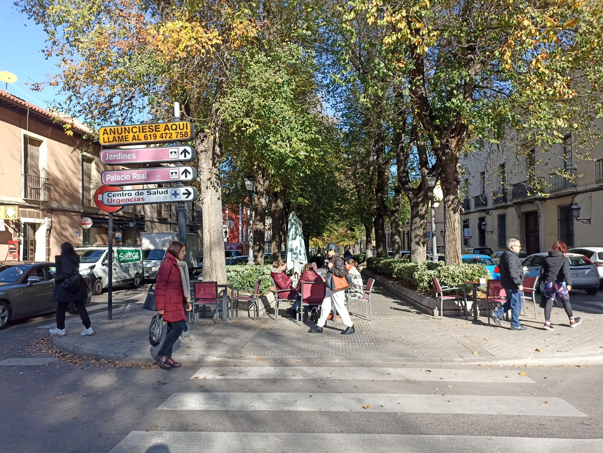 Una calle del centro de Aranjuez.