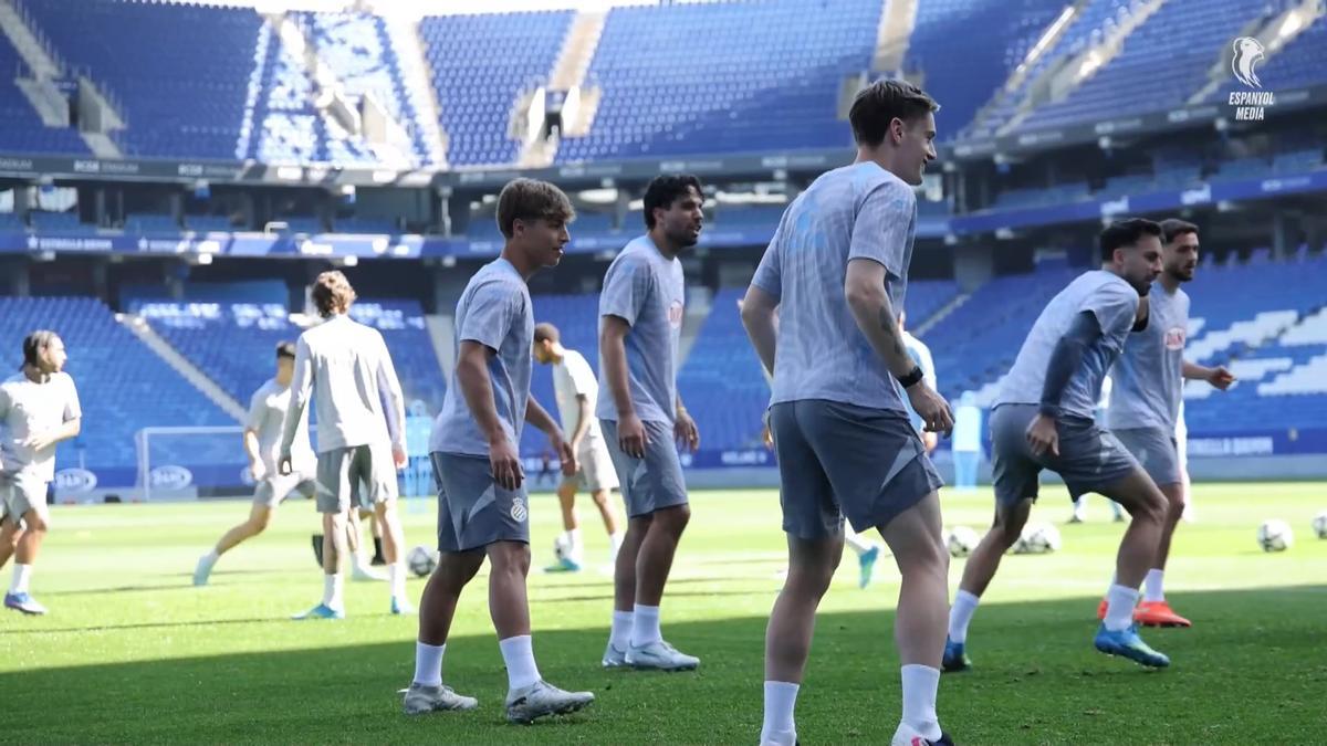 El Espanyol prepara el derbi catalán ante el Barça